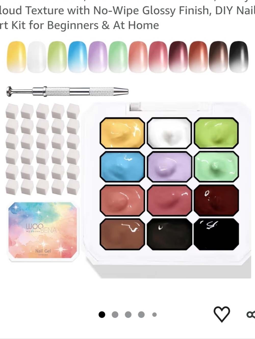 12 Colors Gel Nail Polish - Sponge Pat Painting Gel for Gradient Nails, Aura